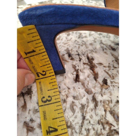 Madewell The Debbie Slingback Pump blue color‎ suede size 10.5 - Picture 10 of 10